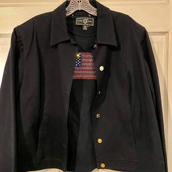 St John Sport USA Flag Jacket /T Shirt - Picture 1 of 5